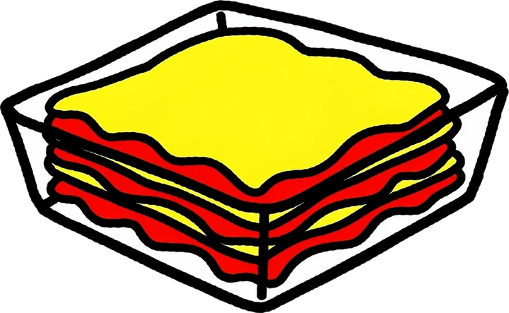 A lasagna drawn badly in MS Paint.